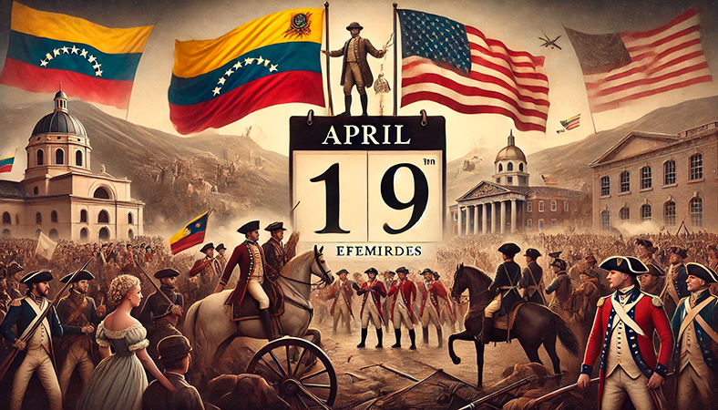 DALL·E-2025-04-19-10.57.07-A-horizontal-image-representing-historical-events-efemerides-that-happened-on-April-19th.-The-composition-includes-key-symbolic-elements_-the-Venezu